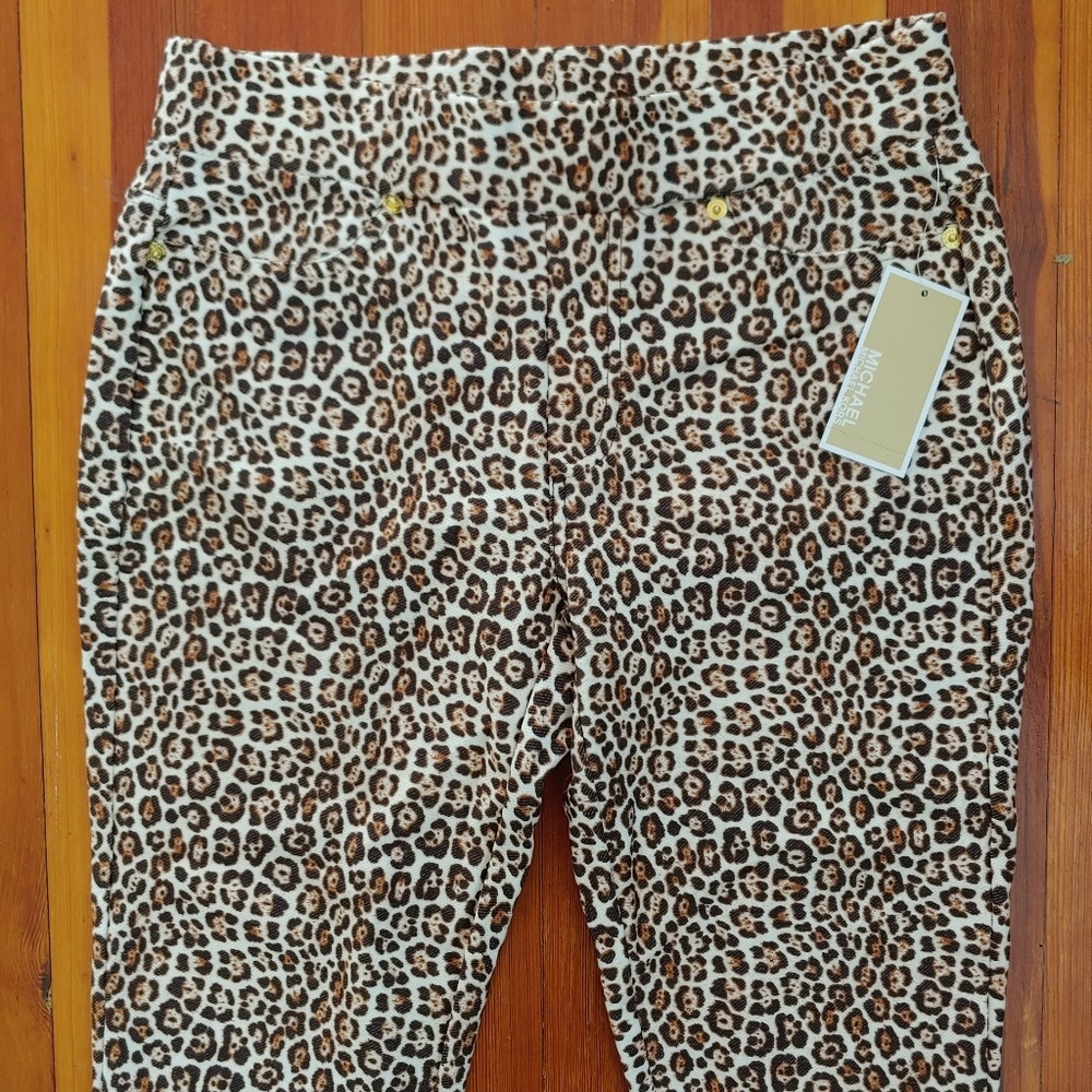 NWT Micheal Kors Leopard Skinny Jeans